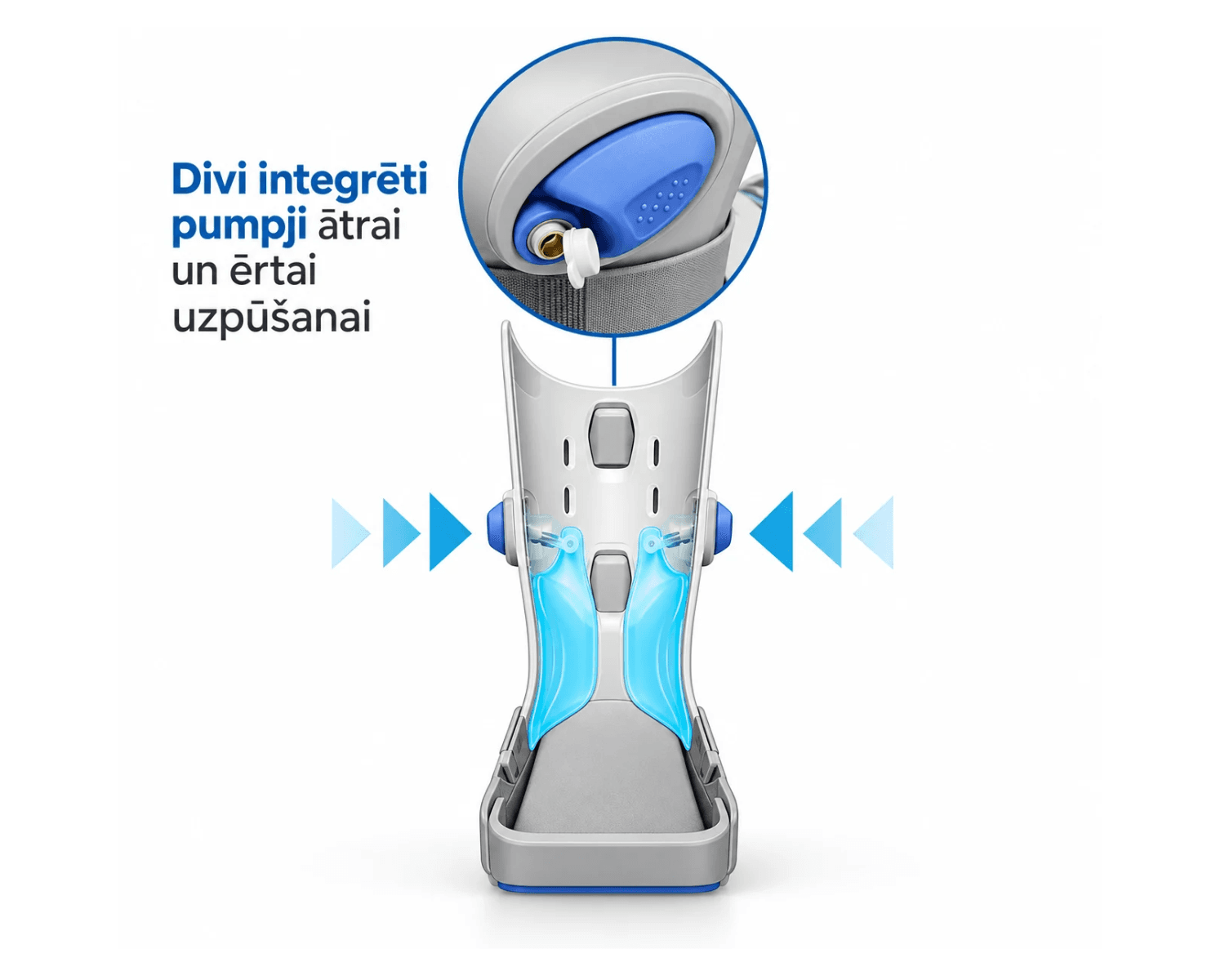 Staigāšanas zābaks Airstep® Walker. Īsā un garā versija, dažādi izmēri