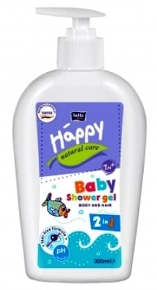 Dušas gēls ķermenim un matiem Happy natural care, 300 ml.