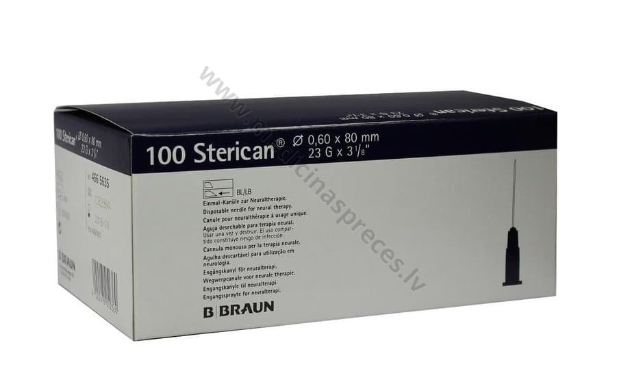 B Braun Sterican adata, dažādi izmēri.