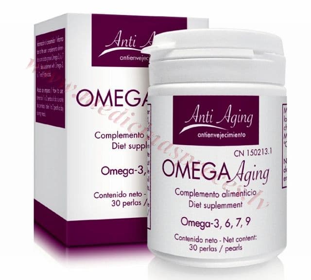 OMEGA AGING ar omega 3,6,7,9 taukskābēm. Iepakojumā 30 kapsulas