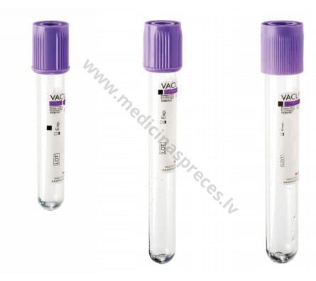 Vakuumstobrs ar K2 EDTA, violets, 100 gb.