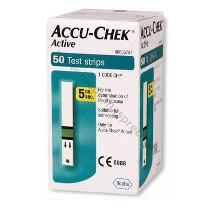 Teststrēmeles AC Active Glucose. Iepakojumā 50 gab.