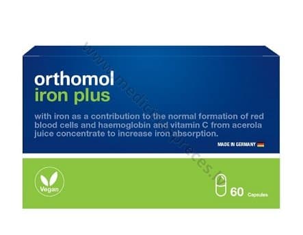 ORTHOMOL IRON PLUS. 60 dienu devas (kapsulas).