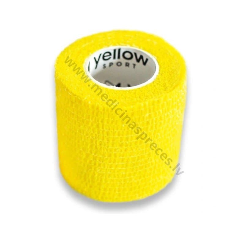 Pašlīpoša elastīga saite yellowBAND, 7.5 cm x  4.5m, nesterila