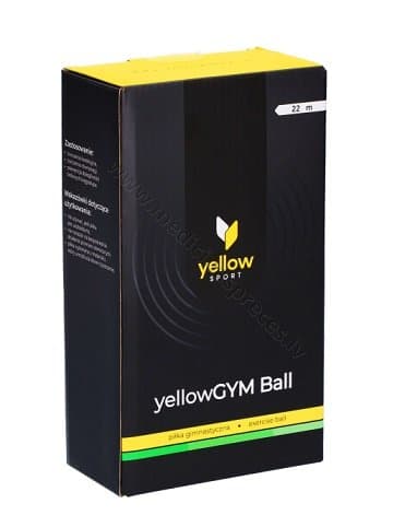 Bumba pilatēm yellow GYM, diametrs 22cm