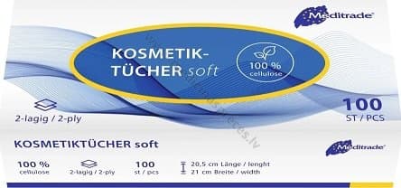 Kosmētiskās salvetes Meditrade soft, 2-kārtas