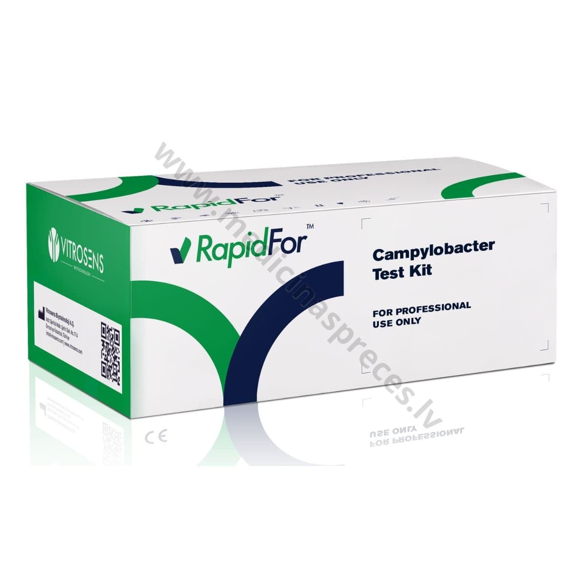 Campylobacter Test Kit. Iepakojumā 20 testa kasetes
