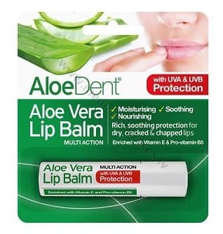 Aloe Vera lūpu balzams ar tējas koku un lizīnu, 4 g