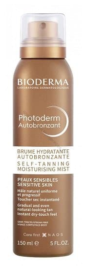 BIODERMA Photoderm Autobronzant mitrinošs pašiedeguma aerosols, 150 ml.