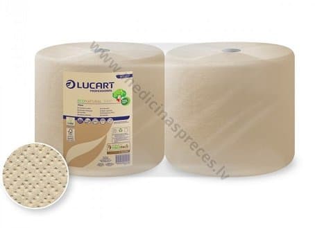 Lucart Eco Natural 3800 industriālais papīrs, 3 kārtas, 200 metri, perforēts,1 rullis.