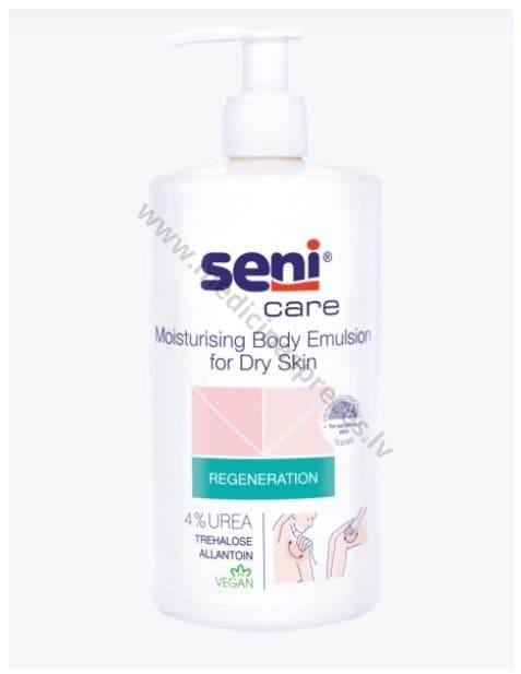 Seni Care Mitrinoša emulsija sausai ādai (4% urea), 500 ml.