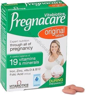 Pregnacare original. Iepakojumā 30 tabletes.