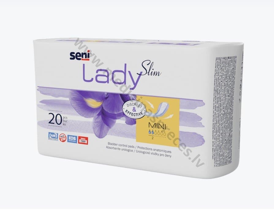 Seni Lady Slim Mini ieliktņi. Iepakojumā 20 gab.