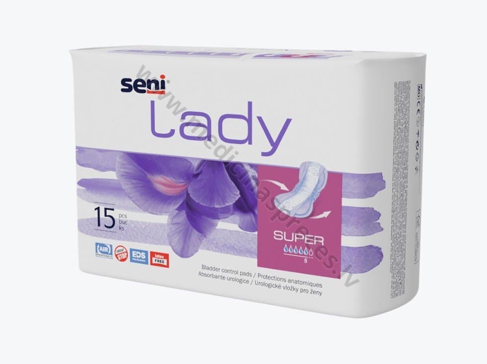 Seni Lady Super ieliktņi. Iepakojumā 15 gab.
