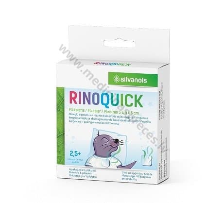 Rinoquick. Iepakojumā 5 plāksteri.