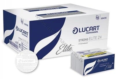 LUCART STRONG ELITE Z4 roku salvetes, 4 kārtas, izmērs 23.5x23cm. Iepakojumā 154 salvetes.