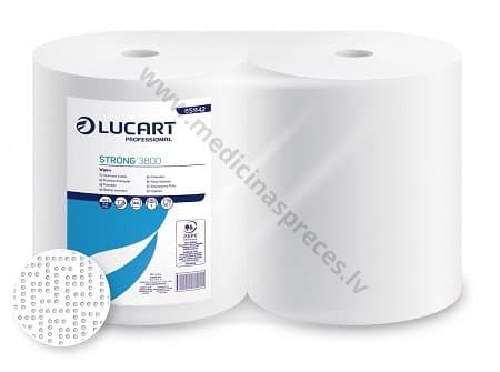 Lucart Strong 3800 industriālais papīrs, 3 kārtas, 200 metri, perforēts,1 rullis.