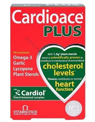 Cardioace Plus. Iepakojumā 60 kapsulas.