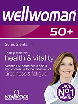 Wellwoman 50+ Iepakojumā 30 tabletes.