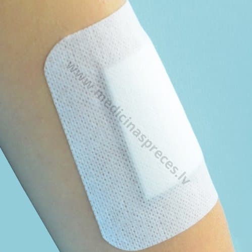Plāksteris, neausta materiāla ar absorbējošu saliņu, sterils
