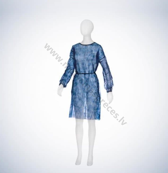 Med-Comfort PP nesterils, sasienams apmeklētāju halāts, zils, L/XL izmērs.
