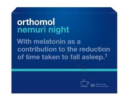 Orthomol Nemuri Night. Iepakojumā 30 dienu devas (paciņas)