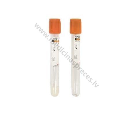 Vakuumstobrs trombīnam 6 ml, oranžs, 100 gab.
