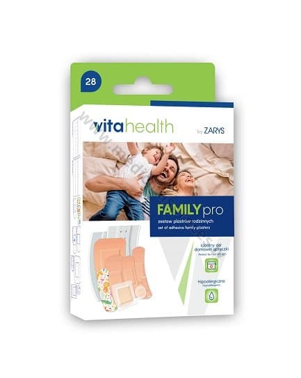 Vitahealth Family pro plāksteri. Iepakojumā 28 plāksteri
