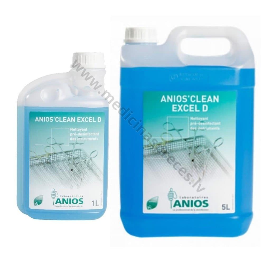 ANIOS CLEAN EXCEL D instrumentu tīrīšana un sākotnējās dezinfekcijas līdzeklis.