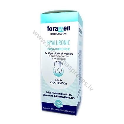 FORAMEN Hyaluronic mutes skalojamais līdzeklis ar hialuronskābi un hlorheksidīnu, 250 ml.