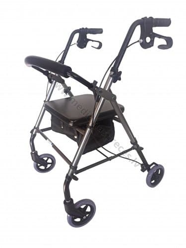 Rollators ar tērauda rāmu un četriem riteņiem, Diamond.