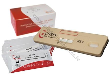 Respiratori sincitiālā vīrusa (RSV) eksprestestu kasetes ar savākšanas komplektu, 20 gab.