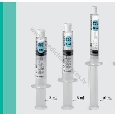 Pilnšļirce ar 0,9% NaCl skalošanai, 10 ml, OMNIFLUSH