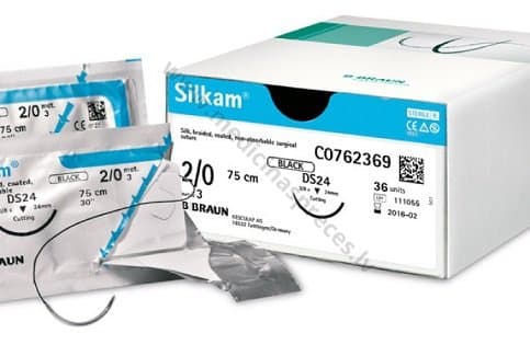 Silkam zīda diegs, neuzsūcošais