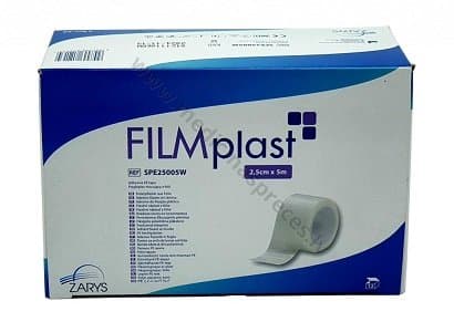FILMplast fiksējošs polietilēna plāksteris 2.5 cm x 9.14m rullī, nesterils
