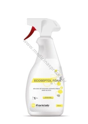 Ecoseptol foam virsmu un instrumentu dezinfekcijas putas bez spirta, sporicīdas, 750 ml.