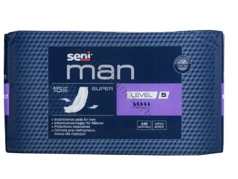 Uroloģiskie ieliktņi SENI MAN SUPER Level 5. Iepakojumā 15 gab