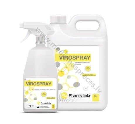 Virospray Ātras iedarbības augsta līmeņa virsmu mazgāšanas un dezinfekcijas līdzeklis.