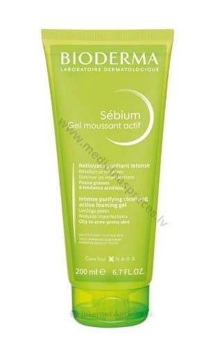 Sebium Gel Moussant Actif, gels taukainai ādai ar noslieci uz piņņu veidošanos.
