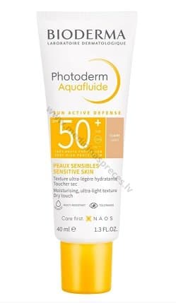 PHOTODERM AQUAFLUIDE Sensitive skin SPF50+,ar gaišu toni, 40 ml