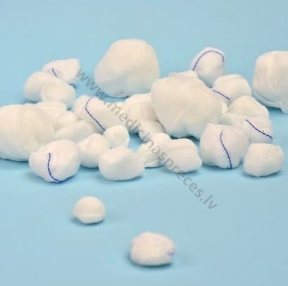 Marles tampons ar iestrādātu rentgena diegu, nesterils. Iepakojumā 250 tamponi