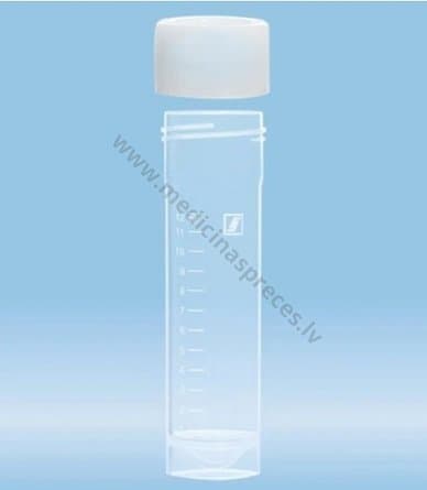 Polipropilēna mēģene 15 ml, 76x20 mm, graduēta, nesterila