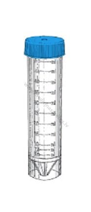 Polipropilēna koniska mēģene, ar skrūvējamu vāciņu, 50 ml, Ø 30x115 mm, nesterila.