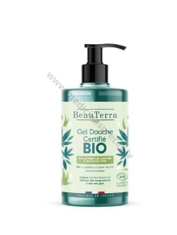 Dušas gēls BIO Sertificēts ar kaņepju ekstraktu un Alveju 750 ml, BeauTerra.