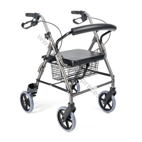 Rollators ar alumīnija rāmi un četriem riteņiem, VICTORIA.