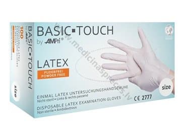 Lateksa cimdi Basic-touch, nesterli, nepūderēti