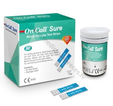On Call® Sure Glucose teststrēmeles
