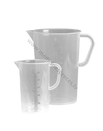 Mērkrūze ar matētu mērskalu, graduēta, 1000 ml.