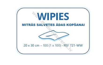 Mitrās salvetes ķermeņa kopšanai, izmērs 20x30cm
