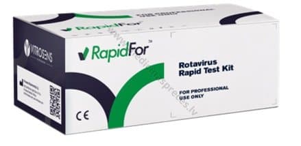 RapidFor Rotavirus Test Kit (Rotavīrusa antigēna noteikšanai fekālajos paraugos). Iepakojumā 20 kasetes.